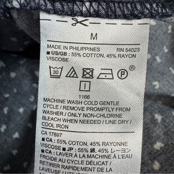 Banana Republic Factory Navy Heart Dress M - Picture 6 of 9